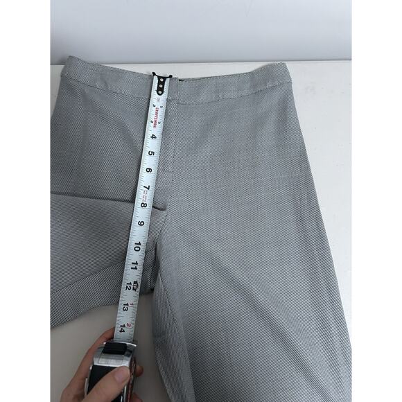St. John Flat Front Trouser Dress Pants Straight Leg Gray Tweed Size 6 Womens - Picture 8 of 11